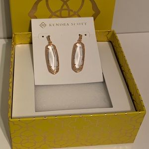 Kendra Scott Rose Gold Clear Glass Layla